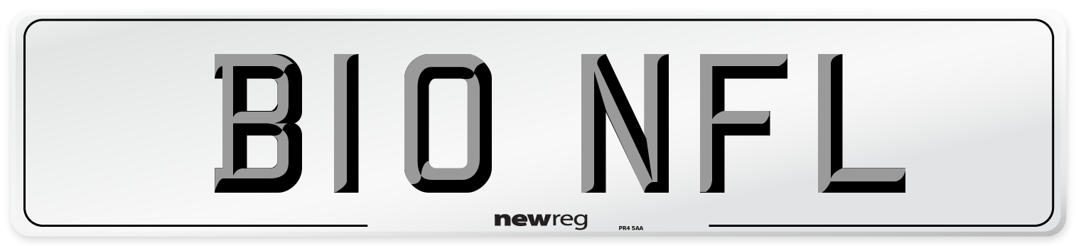 B10 NFL Number Plate from New Reg